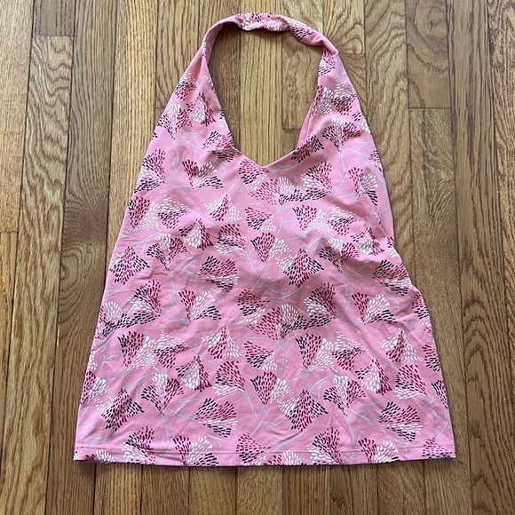 The Limited Halter Top Vintage Pink Shelf Bra Floral Abstract L McBling y2k - Picture 1 of 4